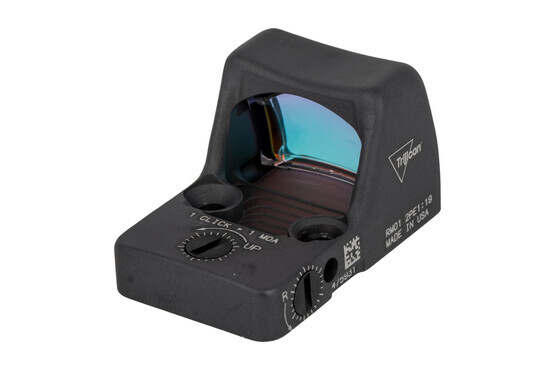 Trijicon sniper grey 3.25 MOA adjustable RMR Type 2 reflex sight features repeatable 1 MOA click adjustments